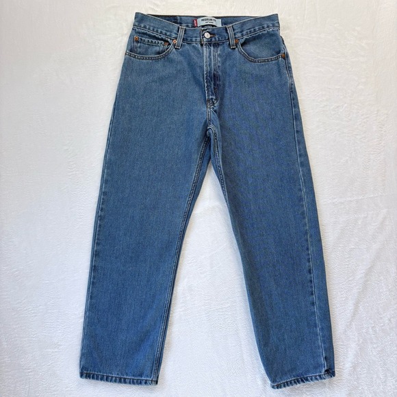 Levis 505‎ Men Sz 34 x 30 Vtg Regular Fit Jeans Classic Medium Wash 90s Denim - Picture 1 of 13